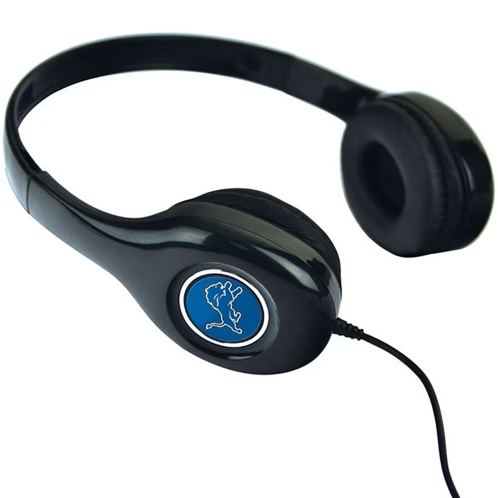 NFL Detroit Lions Stereo Headphones Team Logo Cell Tablets Laptops New Plug In